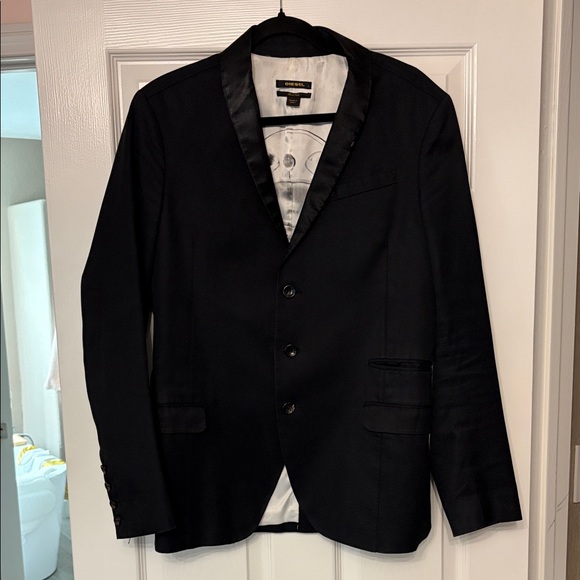 Men’s diesel black gold tuxedo jacket. Satin lapel. From around 2008
